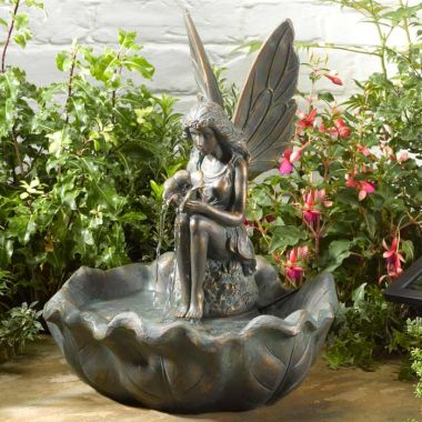 Smart Solar Fairy Leaf Water Fountain