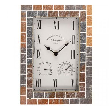 Smart Garden Outside In Stonegate Quad Wall Clock and Thermometer