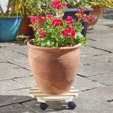 Smart Garden Wooden Pot Caddy – 30cm