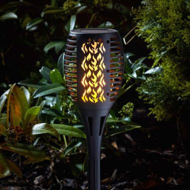 Smart Solar Cool Flame Compact Torch – Pack of 4, Black