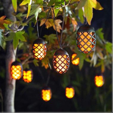 Smart Solar Cool Flame String Lights – 10 Lanterns