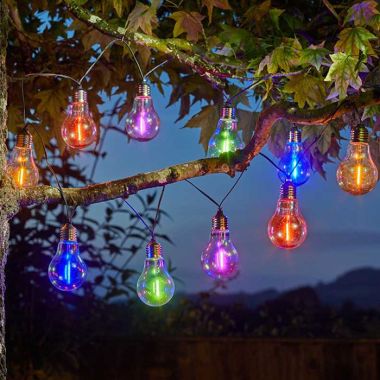 Smart Solar Eureka! Neonesque Bulb String Lights – 10 Bulbs