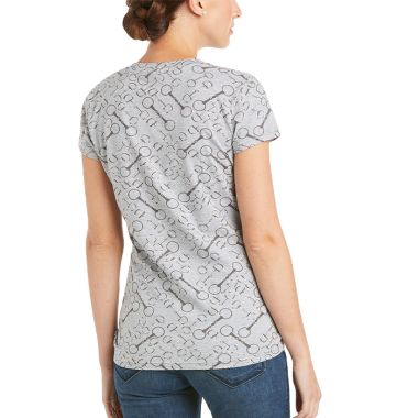 Ariat Women’s Snaffle T-Shirt – Light Heather Grey