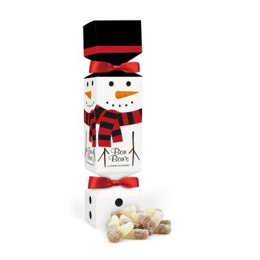 Bon Bon's Filled Snowman Christmas Cracker - Fizzy Cola Bottles 