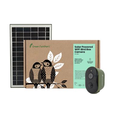 Green Feathers Solar Powered Bird Box WiFi Camera