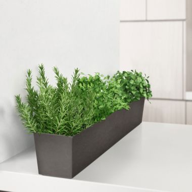 Tierra Verde Sonata Trough Planter, Slate – 15cm