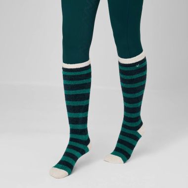 Lemieux Women's Sophie Stripe Fluffies Socks - Spruce
