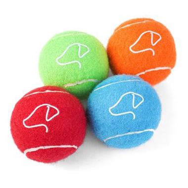 Zoon Squeaky Pooch Mini Tennis Balls, 5cm - Pack of 4