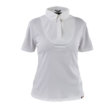 Shires Aubrion Women's Short Sleeve Tie Shirt - White