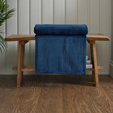 Deyongs Snuggle Touch Microfibre Throw - Navy
