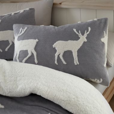 Catherine Lansfield Stag Sherpa Duvet Set