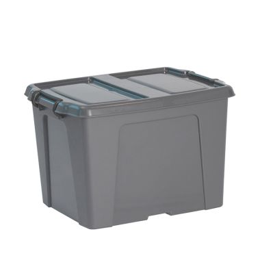 Strata Smart Box with Extra Strong Lid – 40 Litre, Charcoal Grey