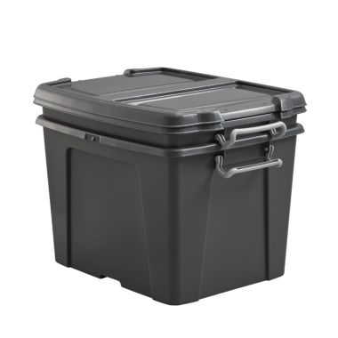 Strata Smart Box with Extra Strong Lid – 40 Litre, Charcoal Grey