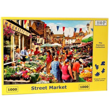 House Of Puzzles The Panmure Collection MC435 Street Market Jigsaw Puzzle - 1000 Piece