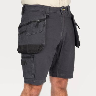 Bisley Workwear Men's Flex & Move Stretch Utility Holster Pocket Shorts – Charcoal