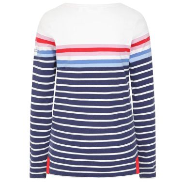 Lazy Jacks Women's Striped Breton Top - Sapphire