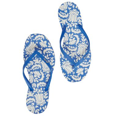 Joules Women's Sunvale Flip Flops - Indian Mosaic Blue