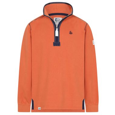 Lazy Jacks Men’s 1/4 Zip Sweatshirt - Orange