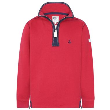 Lazy Jacks Men's Supersoft ¼ Zip Sweatshirt - Crimson