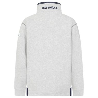 Lazy Jack Men’s ¼ Zip Sweatshirt - Grey Marl
