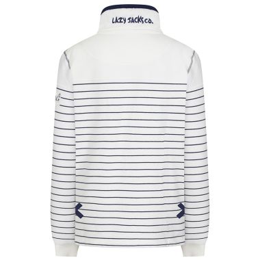 Lazy Jacks Women's Supersoft Striped Sweatshirt - White