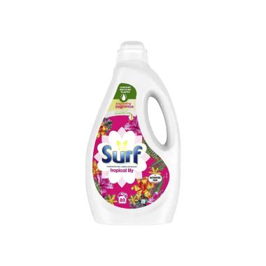 Surf Liquid Laundry Detergent, 80 Wash - Tropical Lily 