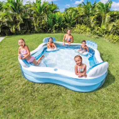 Intex Swim Centre Square Inflatable Family Lounge Pool - 66cm x 229cm
