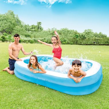 Intex Swim Centre Inflatable Family Pool, Blue - 48cm x 152cm x 203cm