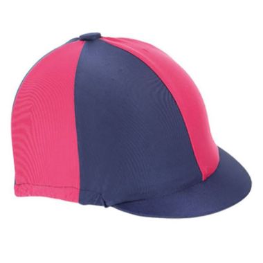 Shires Hat Cover - Navy/Raspberry