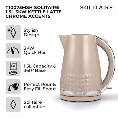 Tower Solitaire 1.5L Kettle - Latte