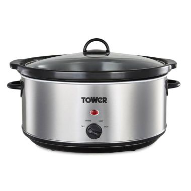Tower Stainless Steel Manual Slow Cooker – 6.5 Litres 
