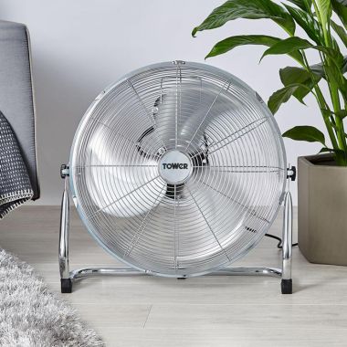 Tower Velocity Fan, 18in - Chrome