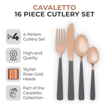 Tower Cavaletto 16 Piece Cutlery Set - Grey