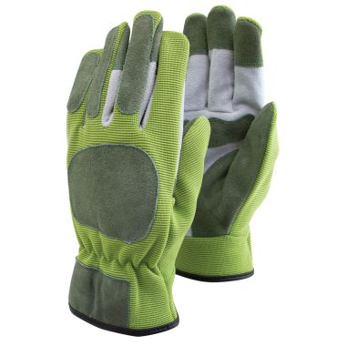 Town & Country Leather Flexi- Rigger Gloves, Green - Medium