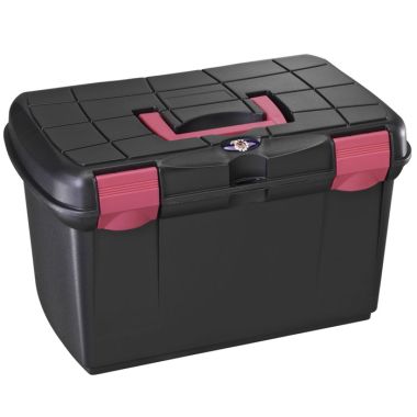 Protack Grooming Box - Medium, Black/Raspberry