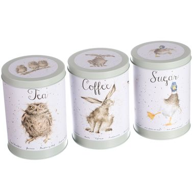 Wrendale Designs Tea, Coffee and Sugar Cannisters
