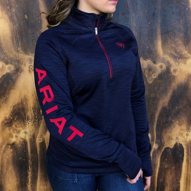 Ariat Women's Tek Team 1/2 Zip Sweatshirt – Navy Heather