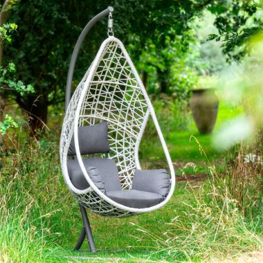 Bramblecrest Tetbury Hanging Egg Chair - Cloud Grey
