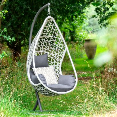 Bramblecrest Tetbury Hanging Egg Chair - Cloud Grey