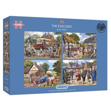 Gibsons The Evacuees Jigsaw Puzzle - 4 x 500 Pieces