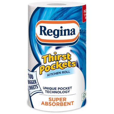 Regina Thirst Pockets Kitchen Roll - Single