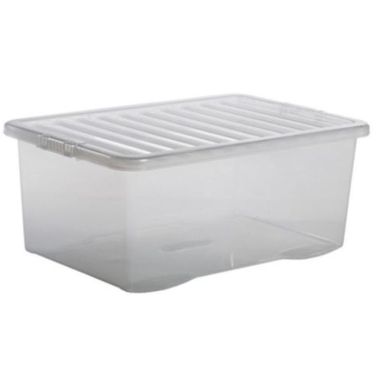 Thumbs Up 45 Litre Clear Plastic Storage Box with Lid