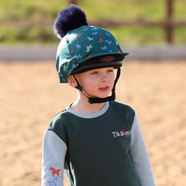 Shires Children's Tikaboo Hat Cover - Green Horse