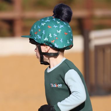 Shires Children's Tikaboo Hat Cover - Green Horse