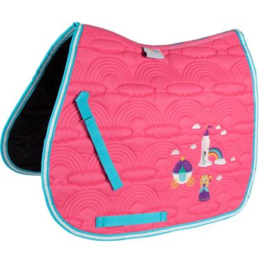 Shires Children’s Tikaboo Saddle Pad – Pink/Turquoise