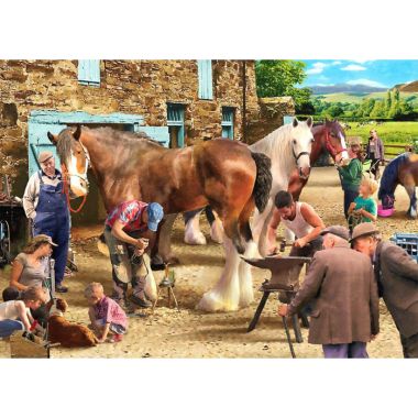 House Of Puzzles Big 500 The Belmont Collection MC466 Time For New Shoes Jigsaw Puzzle - 500 Piece