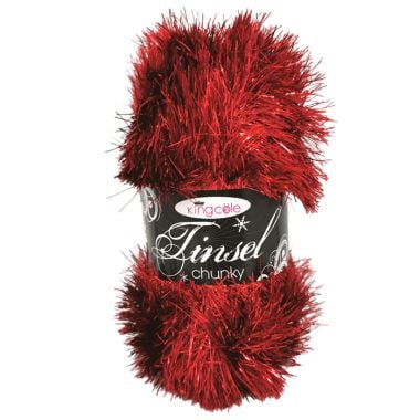 King Cole Tinsel Chunky Wool - Claret