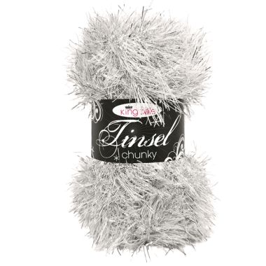 King Cole Tinsel Chunky Wool - Silver