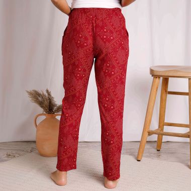 Weird Fish Women's Tinto Trousers - Chilli Red