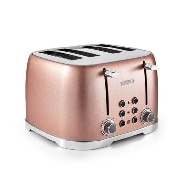Tower 4 Slice Stainless Steel Toaster – Rose Gold